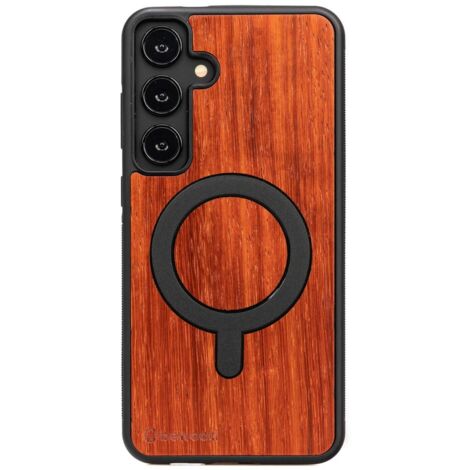 Custodia in legno Bewood per Samsung Galaxy S25 Plus PADOUK con MagSafe (1/2)