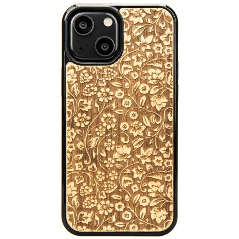 Custodia in legno per iPhone 13 Mini FIORI SELVATICI ANIEGRE (1/3)