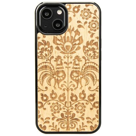 Custodia in legno per iPhone 13 POLACCO FOLK ANIEGRE (1/3)