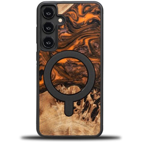 Custodia Bewood Unique per Samsung Galaxy S25 Plus - Arancione con MagSafe (1/4)