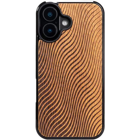 Custodia in legno Bewood per iPhone 16 WAVES MERBAU (1/5)