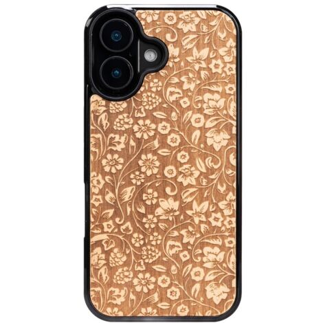 Custodia in legno Bewood per iPhone 16 FIORI SELVATICI ANIEGRE (1/5)