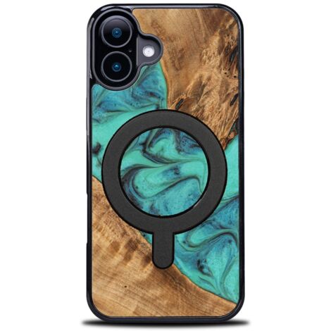 Custodia Bewood Unique per iPhone 16 - Turchese con MagSafe (1/5)