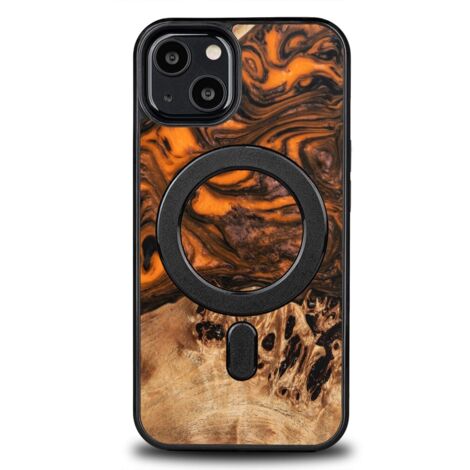 Custodia Bewood Unique per iPhone 13 - Arancione con MagSafe (1/5)