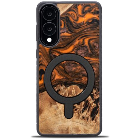 Custodia Bewood Unique per Samsung Galaxy S25 Edge - Arancione con MagSafe (1/4)