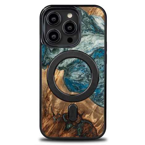 Custodia esclusiva Bewood per iPhone 15 Pro - Pianeti - Terra con MagSafe (1/5)