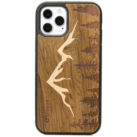 Custodia in legno per iPhone 12 / 12 Pro MONTAGNE IMBUIA (1/4)