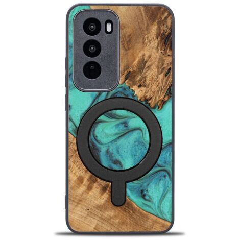 Custodia Bewood Unique per Oppo Reno 12 Pro 5G - Turchese con MagSafe