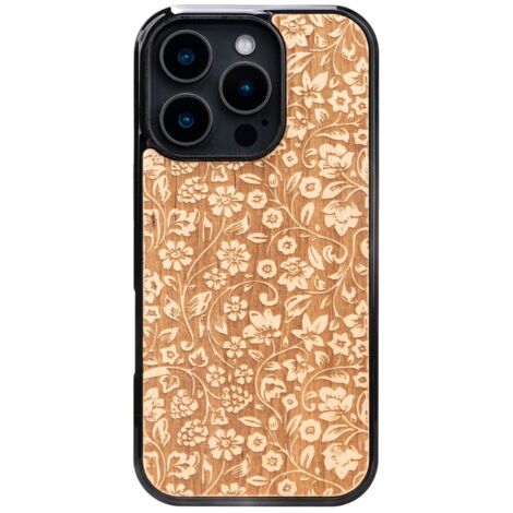 Custodia in legno Bewood per iPhone 16 Pro FIORI SELVATICI ANIEGRE (1/5)