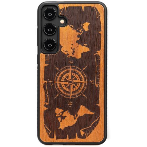 Custodia in legno Bewood per Samsung Galaxy A35 5G WIND ROSE MERBAU (1/4)