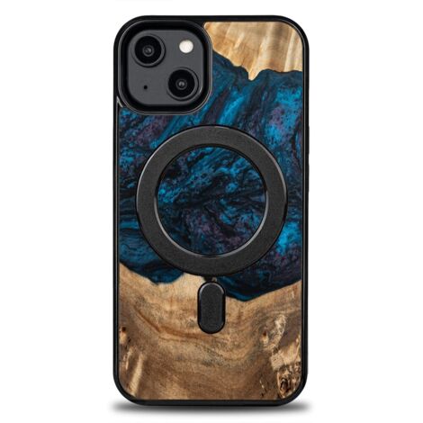 Custodia Bewood Unique per iPhone 14 - Pianeti - Nettuno con MagSafe