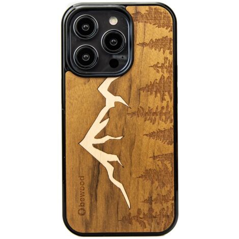 Custodia in legno Bewood per iPhone 14 Pro MONTAGNE IMBUIA (1/5)
