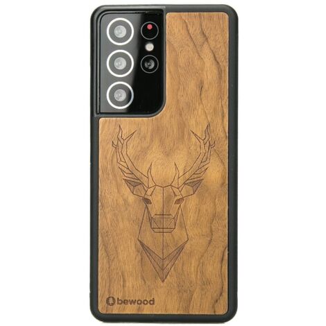 Custodia in legno per Samsung Galaxy S21 Ultra IMBUIA DEER (1/4)