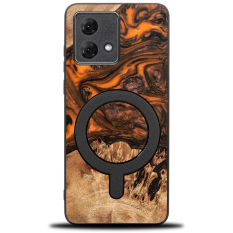 Custodia Bewood Unique per Motorola G84 5G - Arancione con MagSafe (1/2)