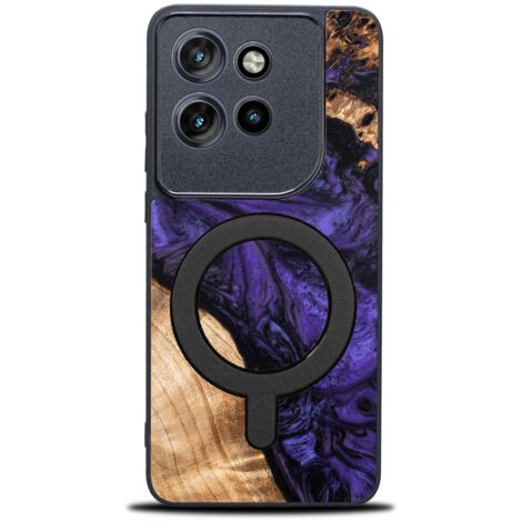 Custodia Bewood Unique per Motorola Edge 50 Neo - Viola con MagSafe (1/3)