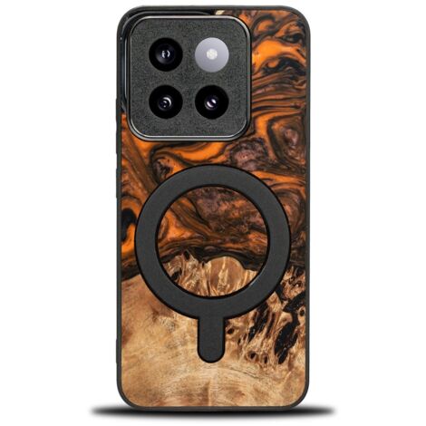 Custodia Bewood Unique per Xiaomi 14T Pro - Arancione con MagSafe (1/3)