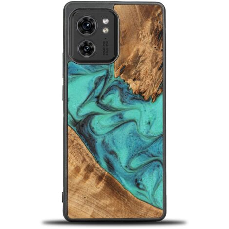 Custodia Bewood Unique per Motorola Edge 40 - Turchese (1/2)