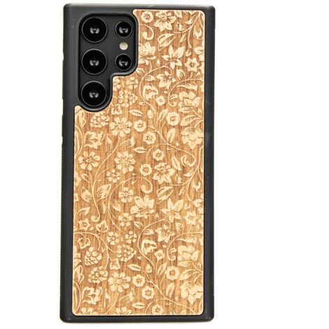 Custodia in legno per Samsung Galaxy S22 Ultra FIORI SELVATICI ANIEGRE (1/3)