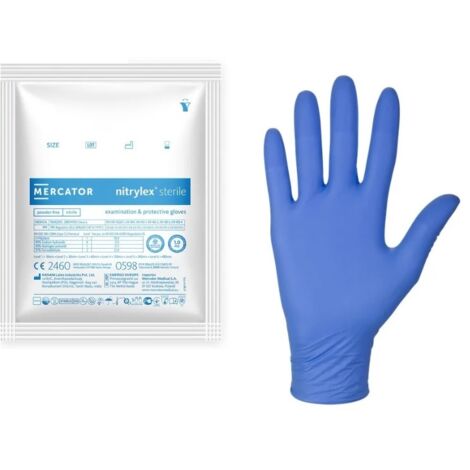 Guanti sterili in nitrile senza polvere Nitrylex, taglia XL, 10 paia