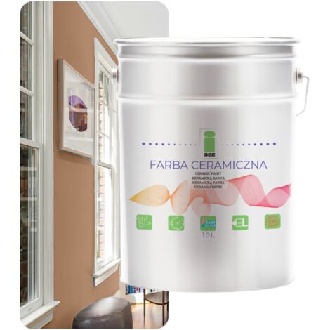 PITTURA MURALE IN CERAMICA MARRONE LAVABILE CAPPUCINO SCURO 10L ANTIMACCHIA (1/5)