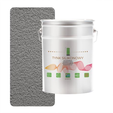 INTONACO IN SILICONE PER FACCIATE ESTERNE GRIGIO SCURO 1,5 MM PREMIUM 25 KG