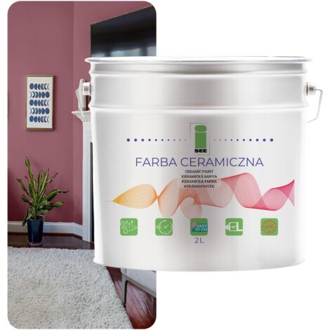 PITTURA MURALE LAVABILE PER CERAMICA ROSA TURCO 2L ANTIMACCHIA (1/5)