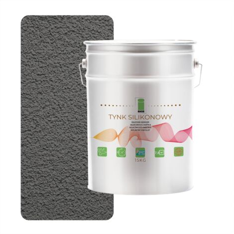 INTONACO SILICONICO PER FACCIATE ESTERNE, GRIGIO FUMO, 1,5 MM PREM. 15 KG