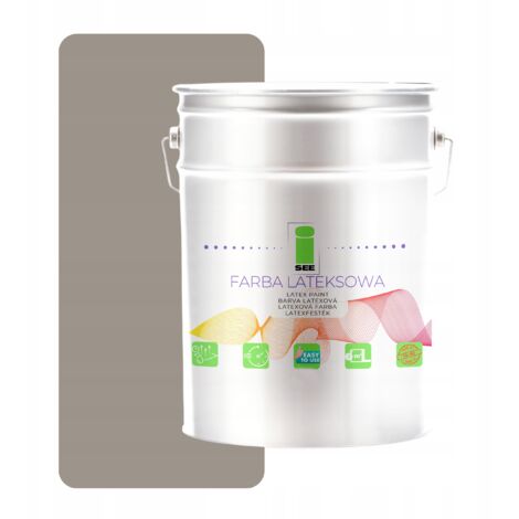 PITTURA MURALE AL LATTICE PER INTERNI GRIGIO CALDO 5L PRODUTTORE