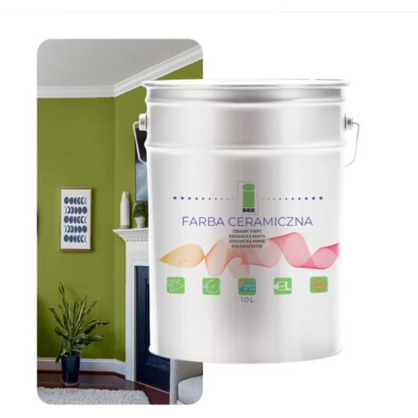 PITTURA MURALE IN CERAMICA VERDE LAVABILE VERDE MUSCHIO 10L ANTIMACCHIA (1/5)