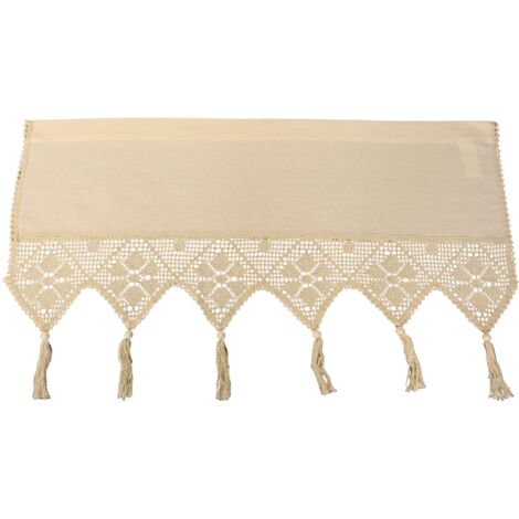 Tenda Beige 45x150 Tenda Liscia con Pizzo all'Uncinetto NATURA