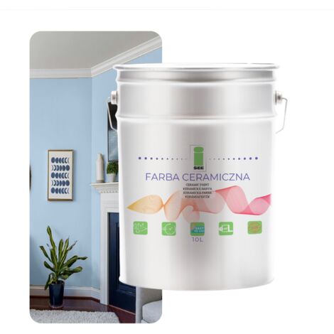 PITTURA MURALE IN CERAMICA, LAVABILE, BLU, 10L, ANTIMACCHIA
