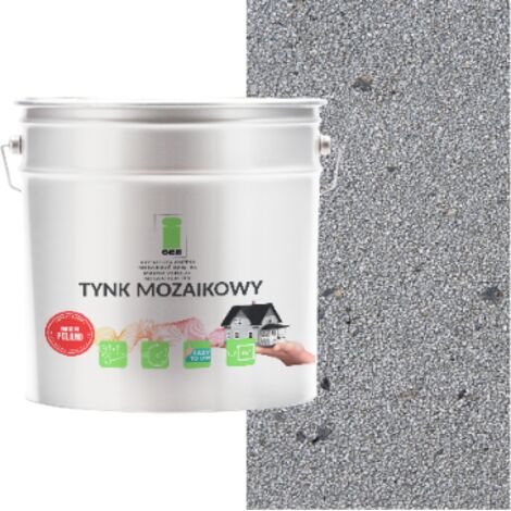 INTONACO MOSAICO IN RESINA CON MICA ARGENTO CLASSE 1 MOSAICO ANTIGELIVO 7Kg