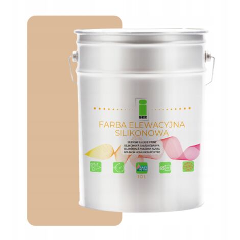 VERNICE PER FACCIATE AL SILICONE, COLORE BEIGE, PRODOTTO LUCIDANTE 10L. (1/5)