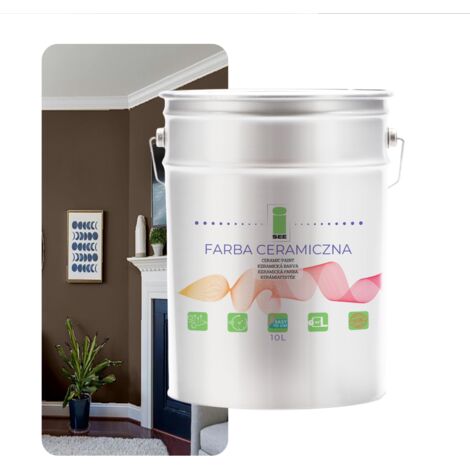 PITTURA MURALE IN CERAMICA, LAVABILE, MARRONE, 10L, ANTIMACCHIA (1/5)