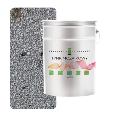INTONACO MOSAICO CON RESINA MICA ARGENTO CLASSE 1 MOSAICO 12,5Kg RESISTENTE AL GELO