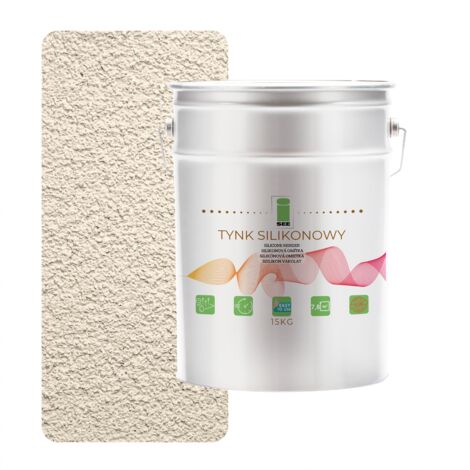 INTONACO SILICONICO PER FACCIATE ESTERNE, BEIGE CHIARO, 1,5 MM PREMIUM, 15 KG