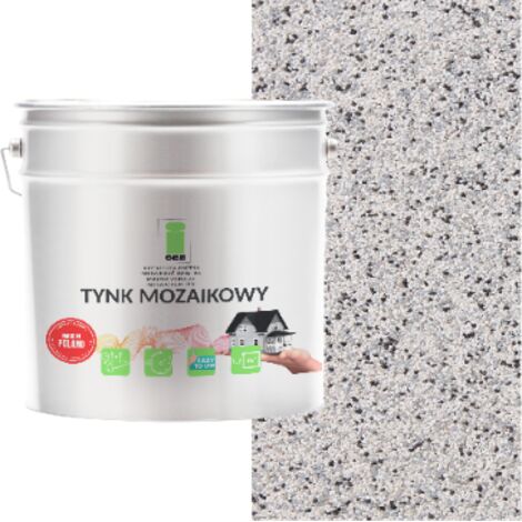 INTONACO MOSAICO RESINA GRIGIO CHIARO CLASSE 1 MOSAICO ANTIGELIVO 7 Kg