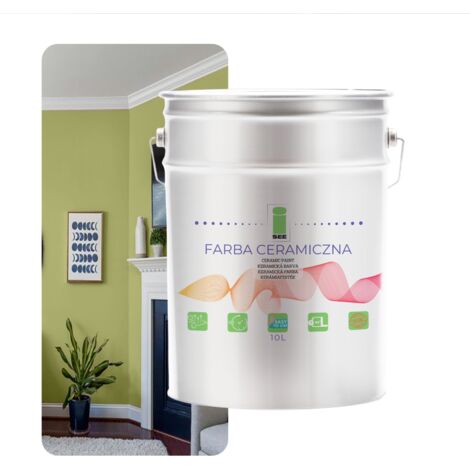PITTURA MURALE IN CERAMICA LAVABILE VERDE PISTACCHIO 10L ANTIMACCHIA (1/5)