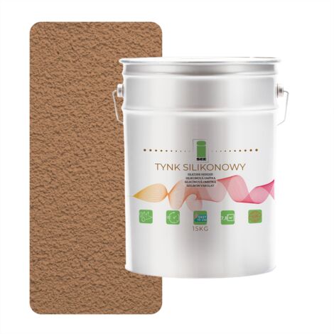 INTONACO IN SILICONE PER FACCIATE ESTERNE MARRONE CHIARO 1,5 MM PREMIUM 15 KG