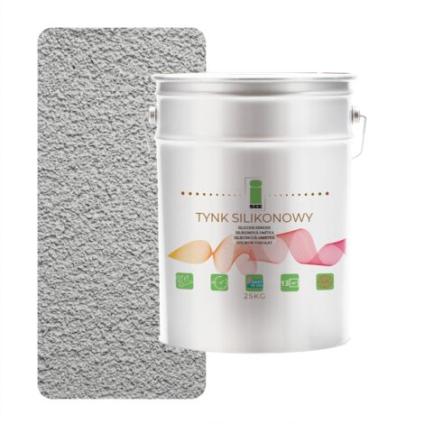INTONACO SILICONICO PER FACCIATE ESTERNE, GRIGIO 1,5 MM PREMIUM 25 KG