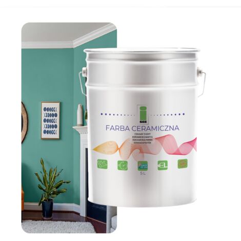 PITTURA MURALE IN CERAMICA LAVABILE VERDE PASTELLO 5L ANTIMACCHIA (1/5)