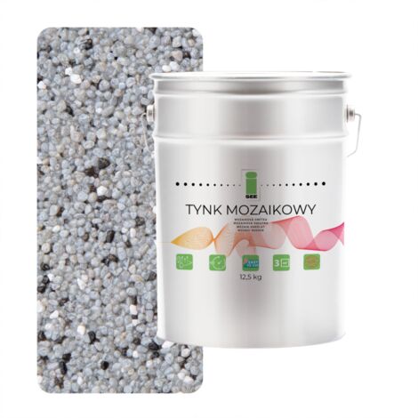 INTONACO MOSAICO RESINA GRIGIO CLASSE 1 MOSAICO 12,5 Kg ANTIGELIVO