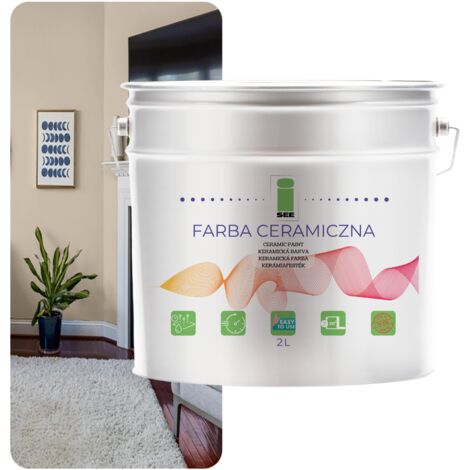 PITTURA MURALE CERAMICA, LAVABILE, BEIGE, SABBIA, 2L, ANTIMACCHIA