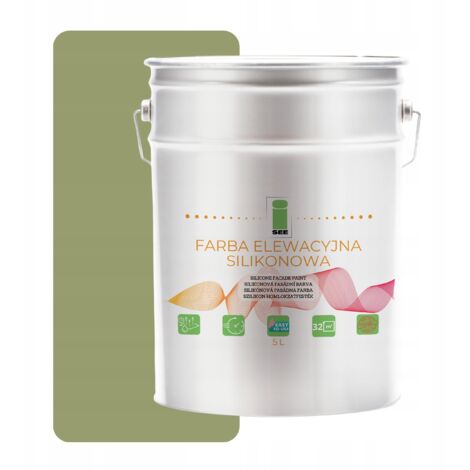PITTURA PER FACCIATE AL SILICONE VERDE PISTACCHIO 5L + ANTIALGA