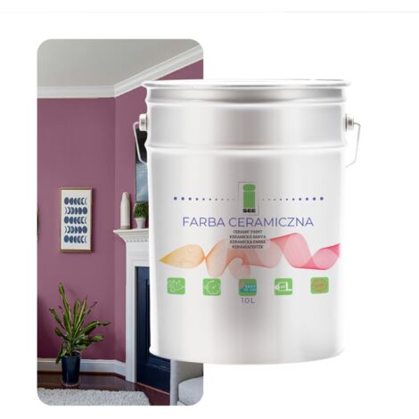 PITTURA MURALE IN CERAMICA, LAVABILE, VIOLA, 10L, ANTIMACCHIA (1/5)