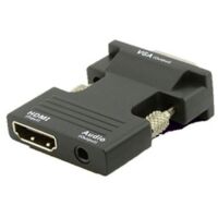 Microconnect Regno Unito Hdmivgaaudiob - Adattatore HDMI e VGA, nero