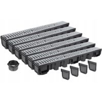 DRENAGGIO LINEARE H105 griglia ZINCATA fino a 1,5 tonnellate A15 SET 6m AQUER
