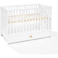 Letto per bambini bianco con cassetto Letto in legno per bambini 120x60 cm Letto per bambini bianco con cassetto Letto in legno per bambini 120x60 cm