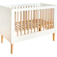 Lettino per bambini in legno bianco - 120x60 cm ILA Lettino per bambini in legno grigio 2 in 1 - 120x60 cm ILA