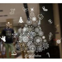 9 Fogli Di Adesivi Natalizi Per Finestre - Alberi Di Natale E Decorazioni Invernali, Static Cling, PVC Riutilizzabile, 30x20 Cm - 6